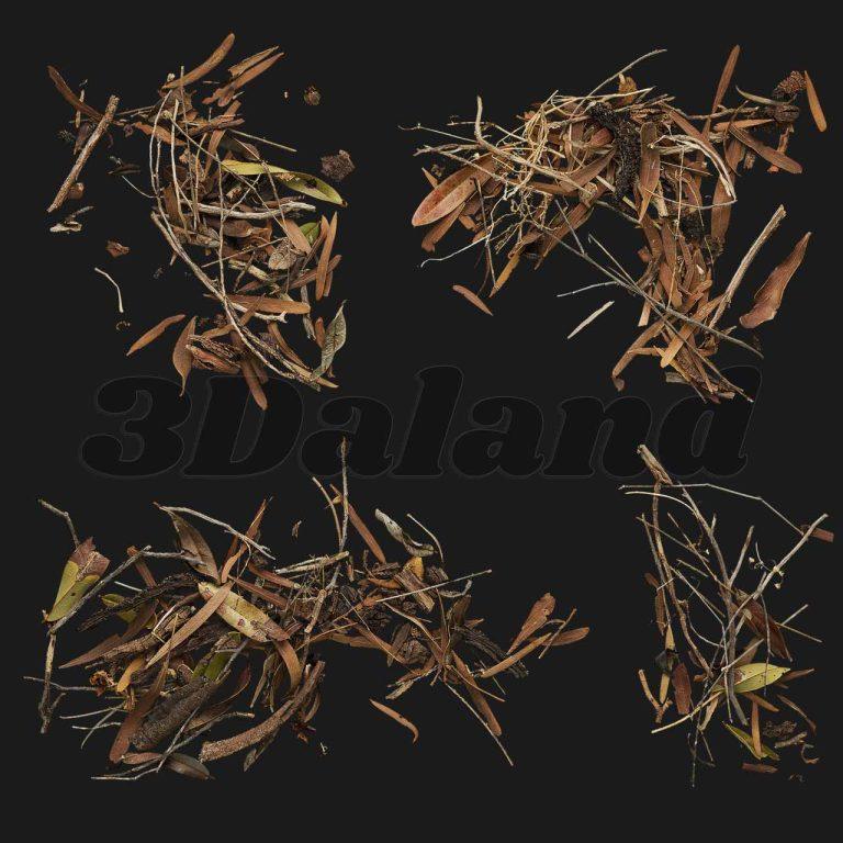 تکسچر برگ خشک و خرد شده