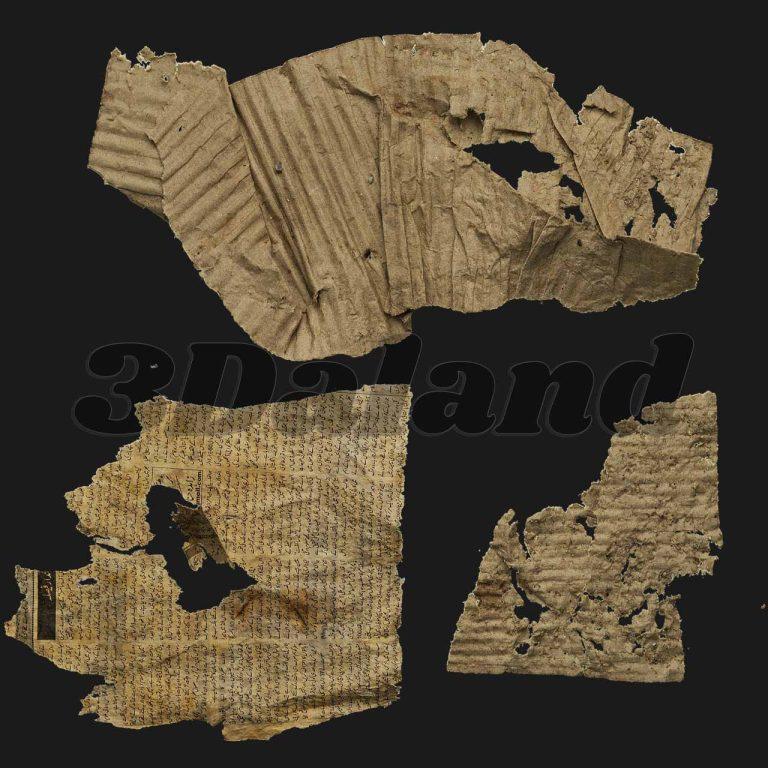 تکسچر کاغذ خرد شده و فرسوده