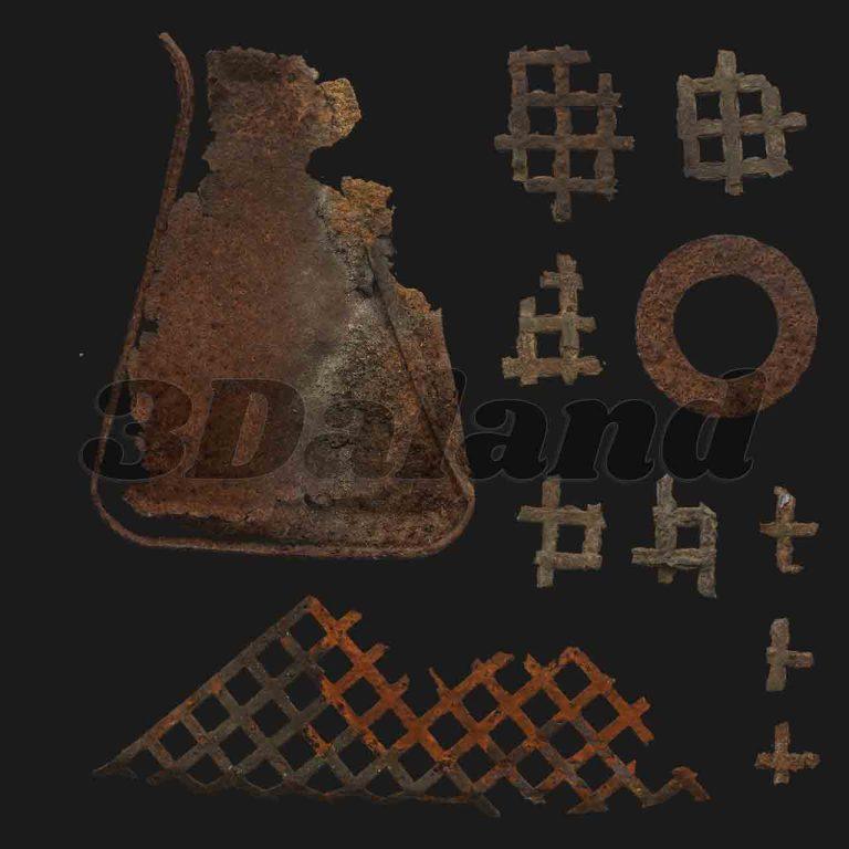 تکسچر فلزی زنگ‌زده و فرسوده