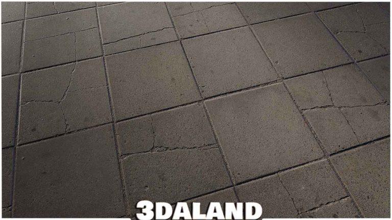 دانلود تکسچر باکیفیت پیاده‌رو شهری (Street Sidewalk Texture) مناسب معماری و بازی‌سازی